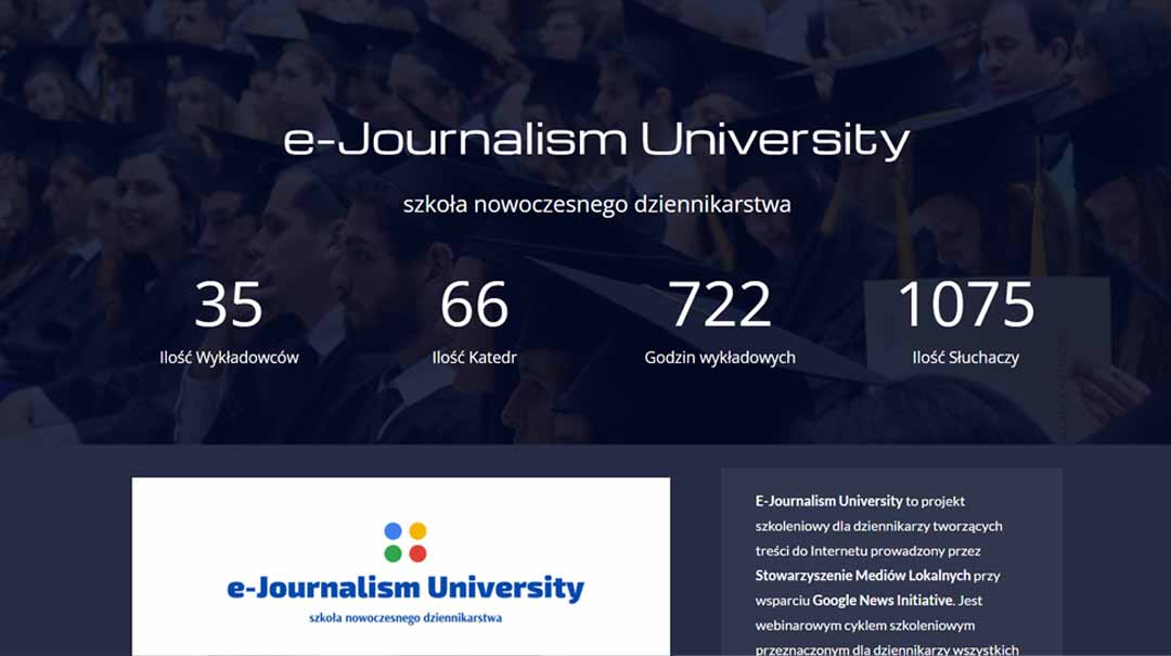e-Journalism University - szkoła nowoczesnego dziennikarstwa